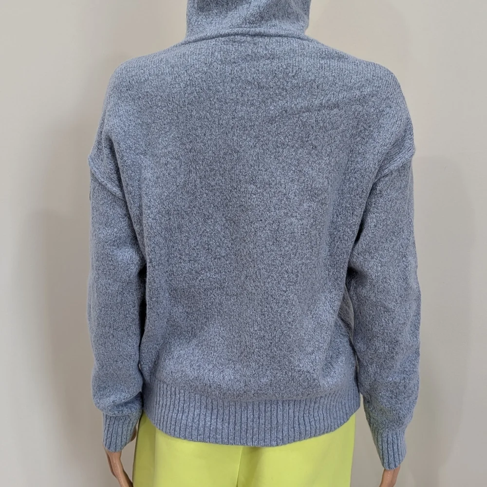 Alo new class cashmere hoodie sweatshirt knit Celestial Blue granite heather